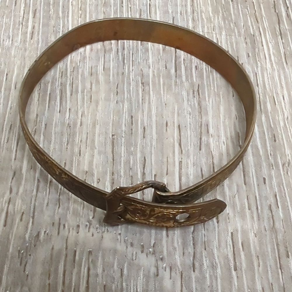 Vintage Antique Victorian Gold Buckle Child Bracelet - Picture 4 of 8